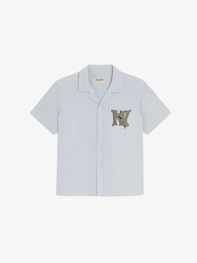 BLUE/ WHITE  SHIRT "NY RHINESTONE"