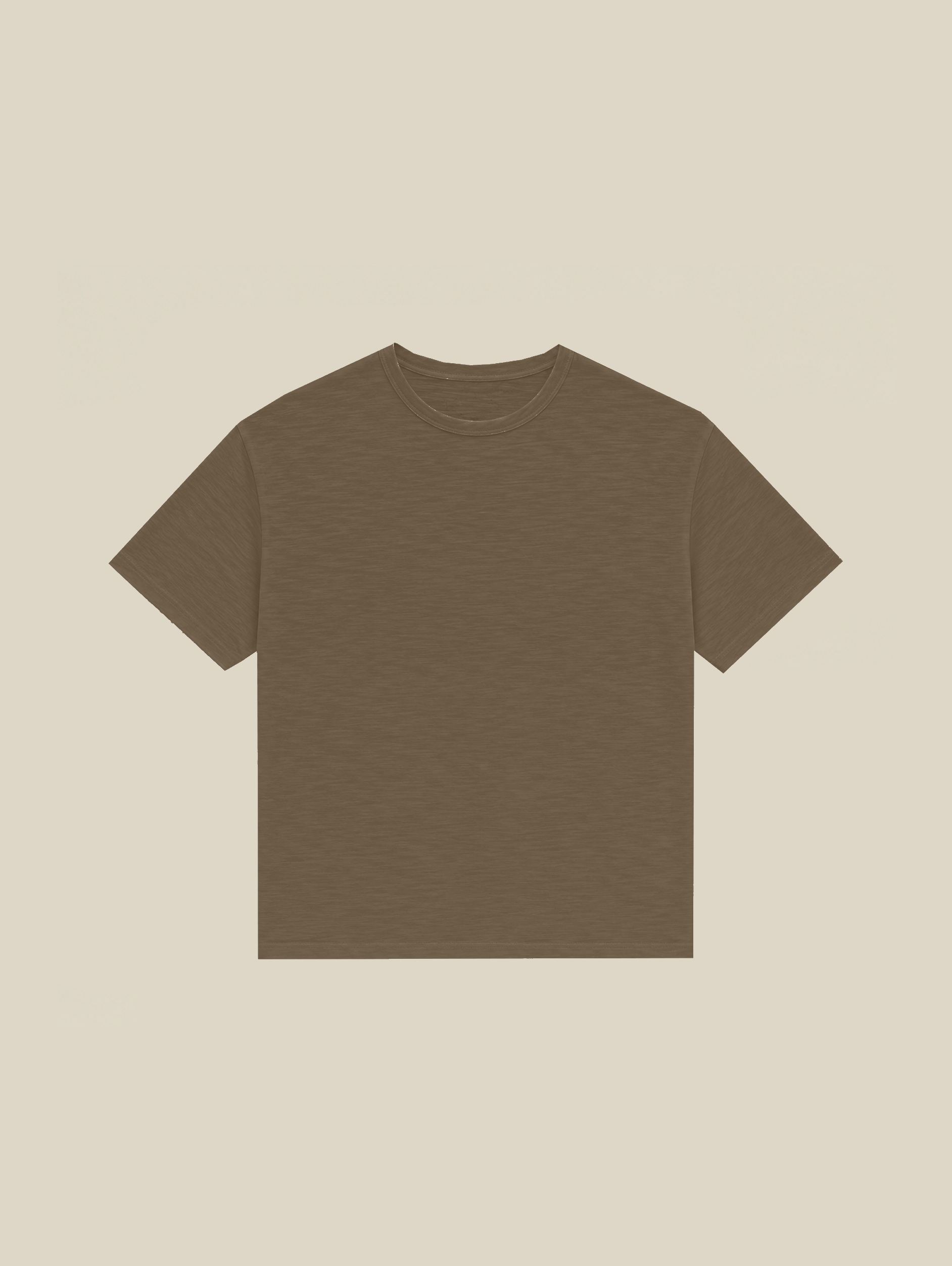 OLIVE SLUB T-SHIRT 