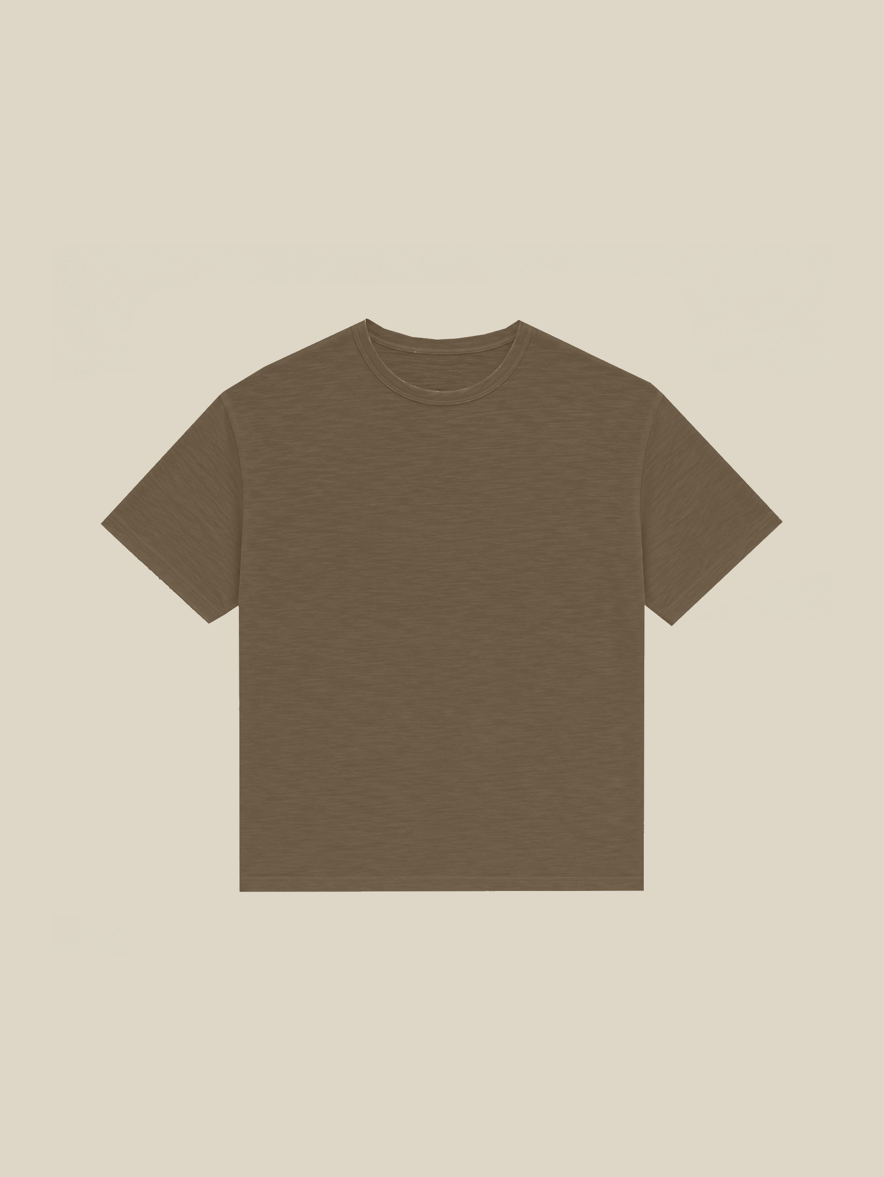 OLIVE SLUB T-SHIRT "MOSQUETS"