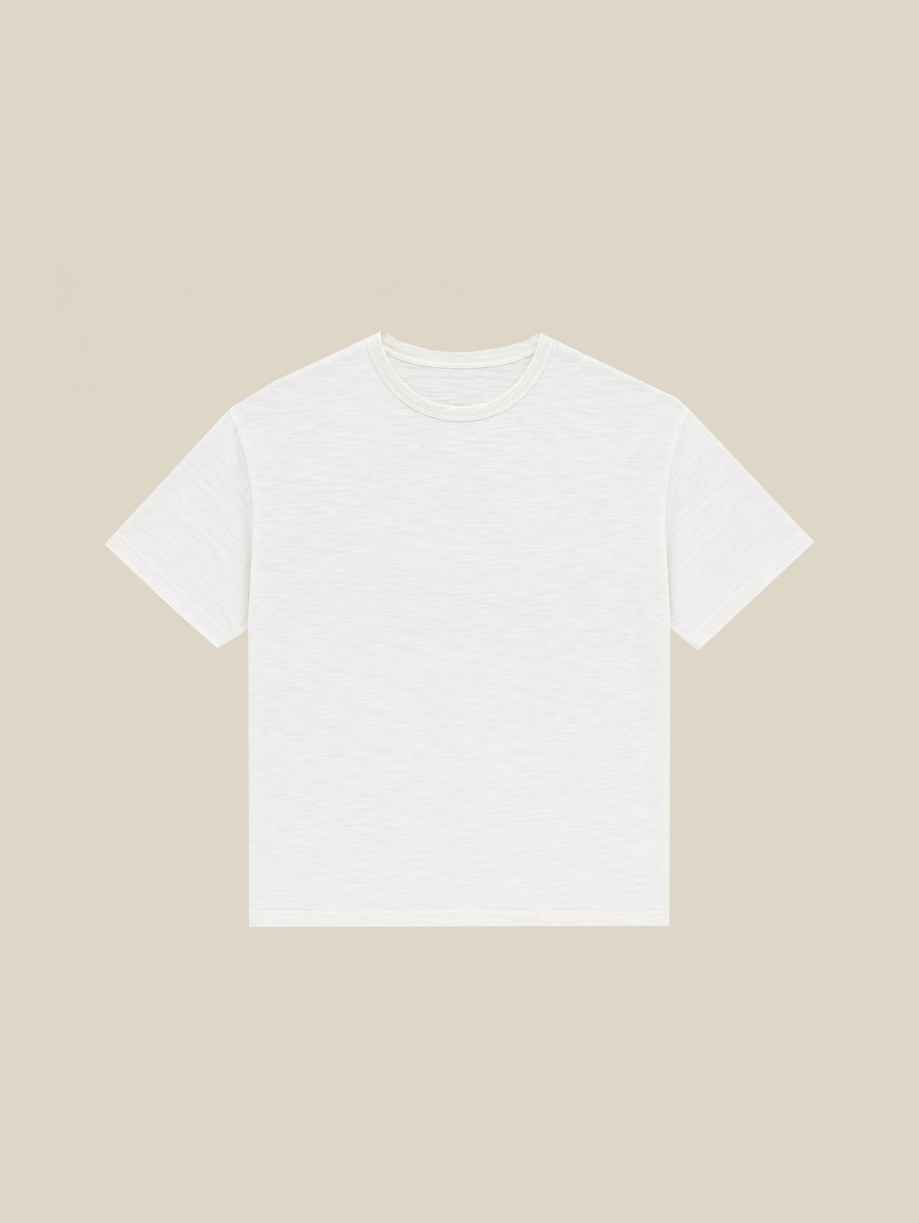 WHITE SLUB T-SHIRT 