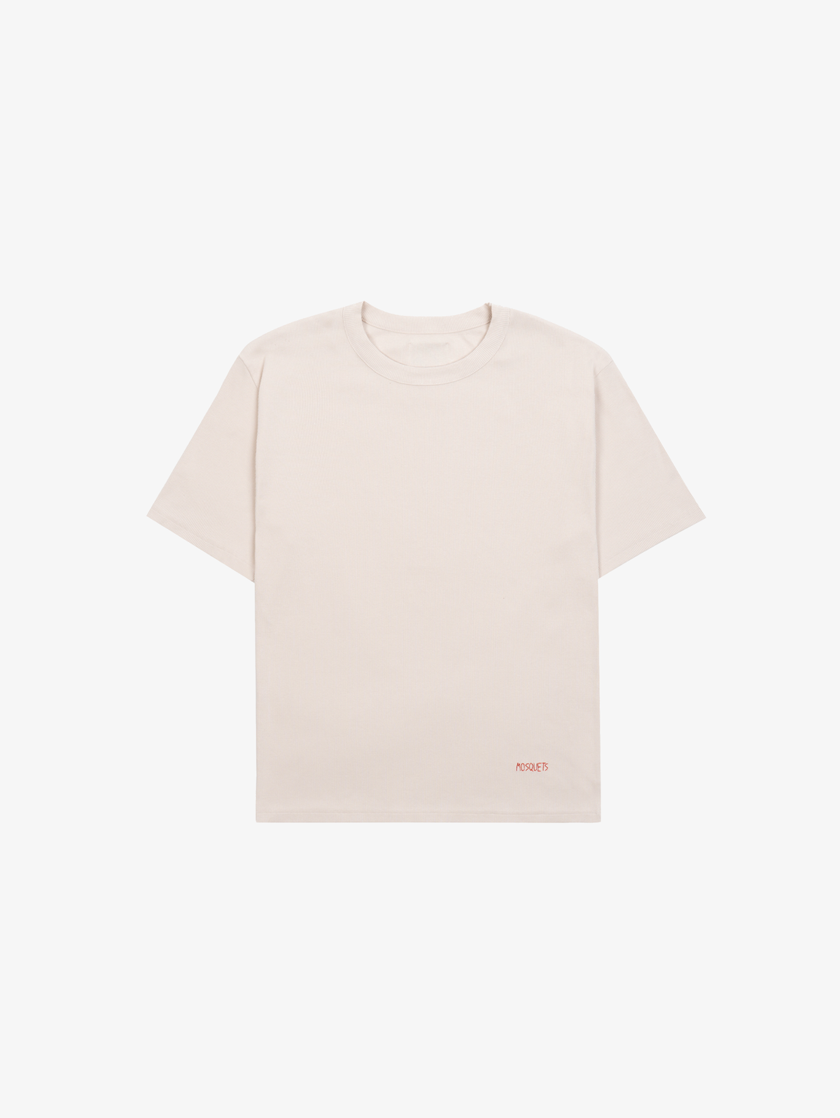 RIB T-SHIRT "CREAM WHITE" - Mosquets