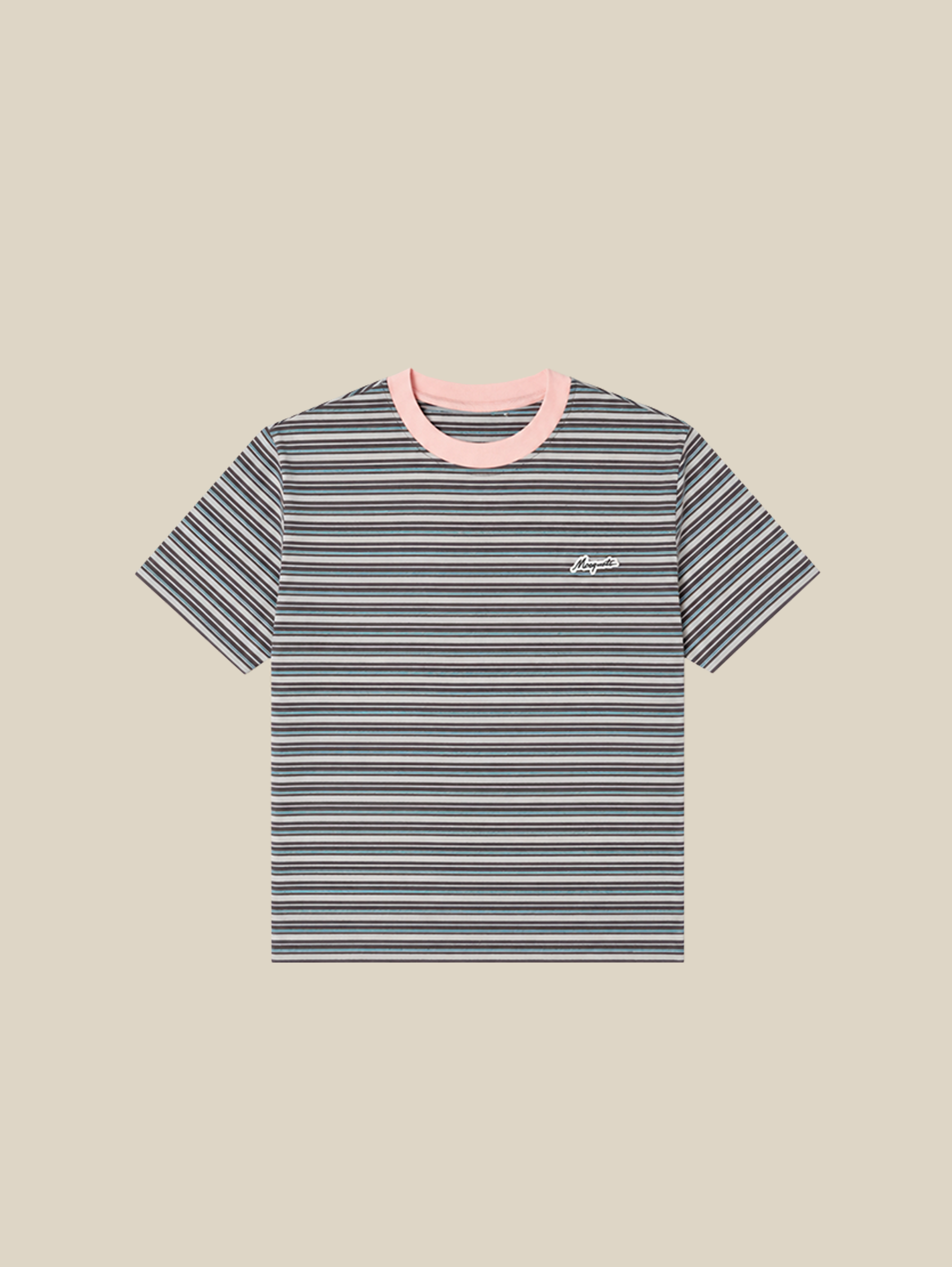 GREY STRIPE CONTRAST SHIRT "MOSQUETS"