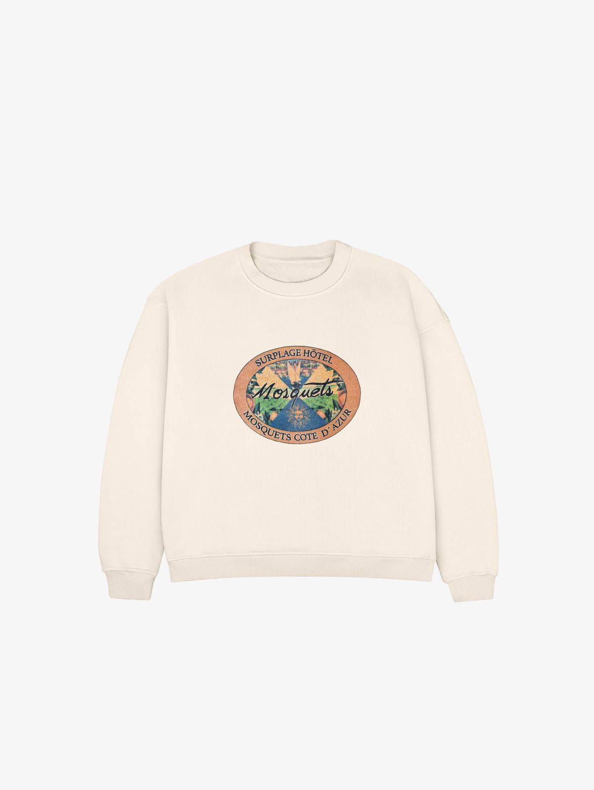 CREAM SWEATER "HOTEL EMBLEM"