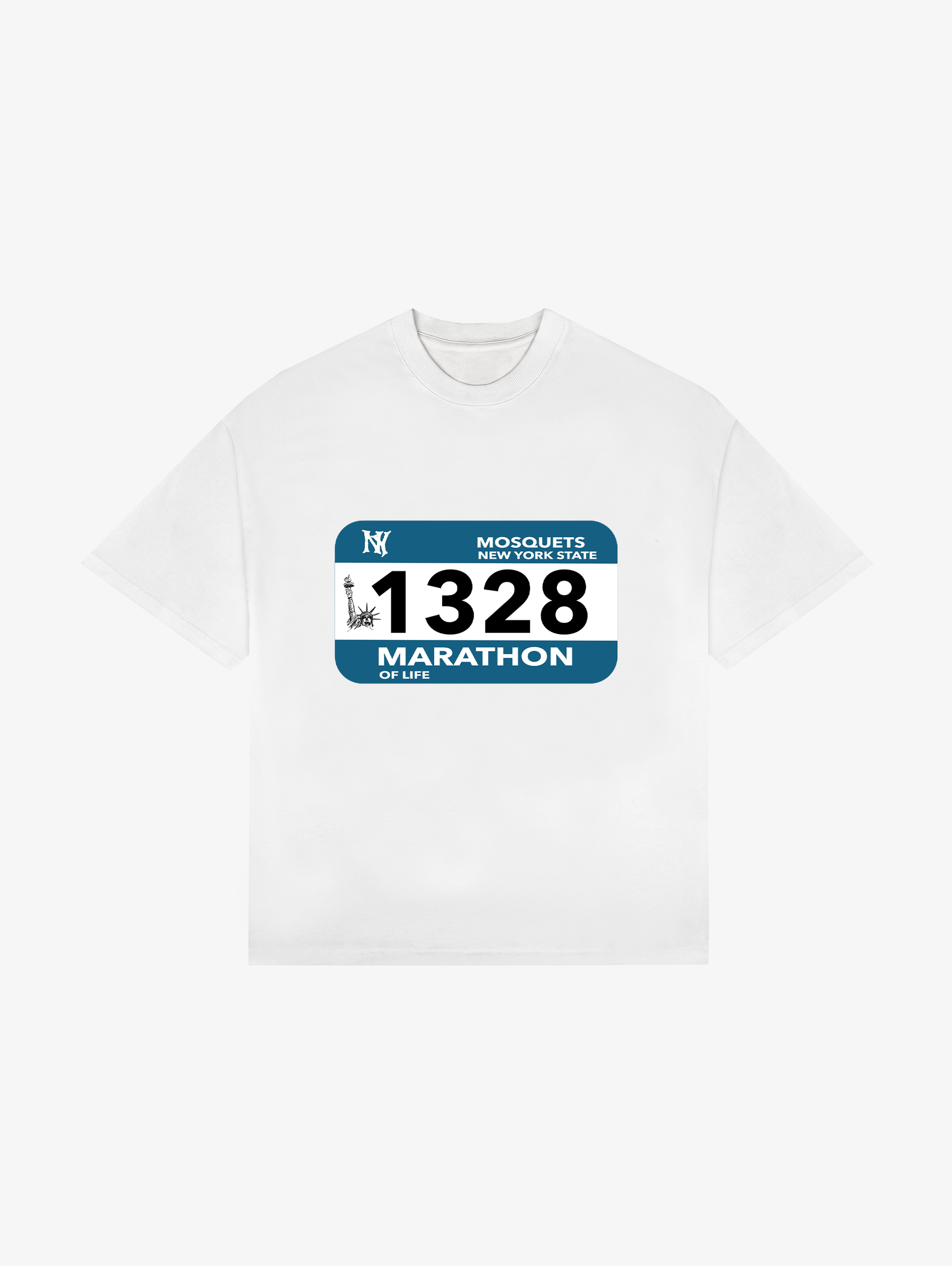 WHITE T-SHIRT "MARATHON OF LIFE"