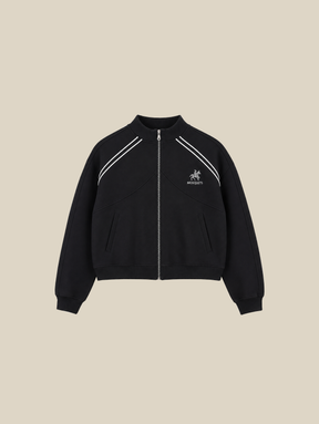 BLACK TRAIN JACKET "MOSQUETS"