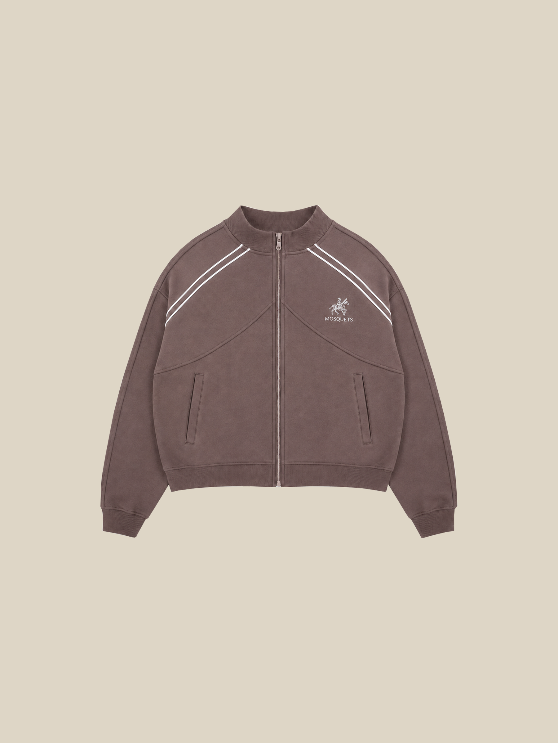 BROWN TRAIN JACKET "MOSQUETS"