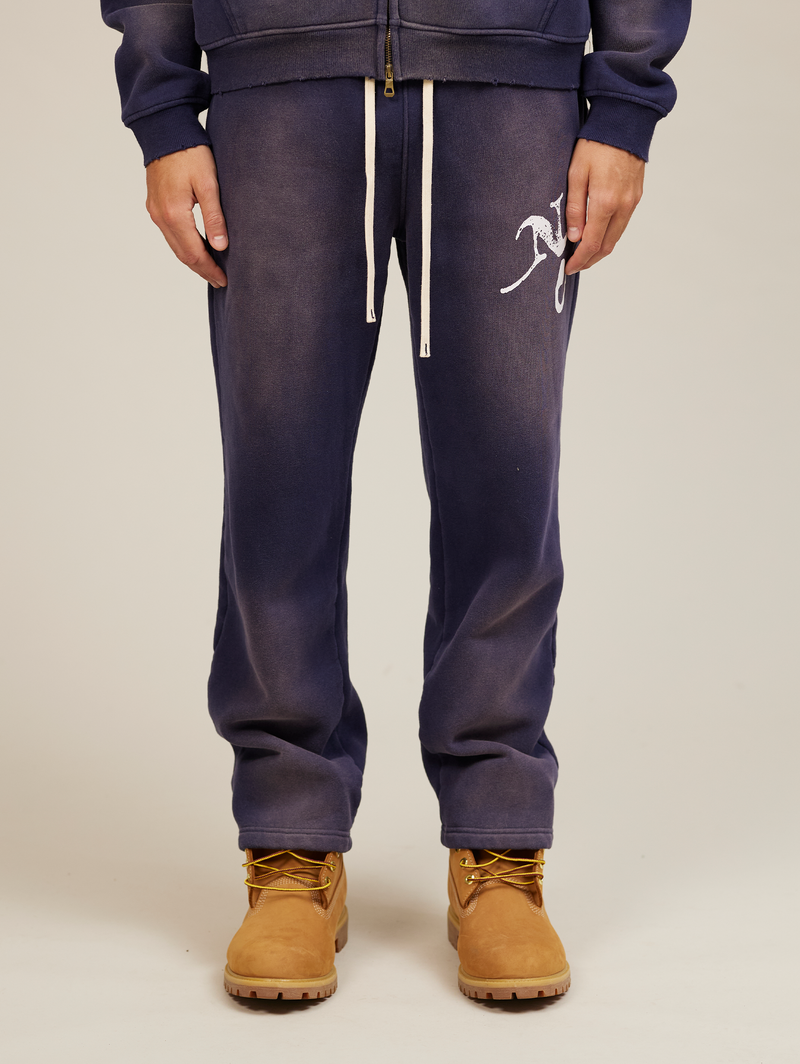 BLUE SUNFADED SWEATPANTS "NY"