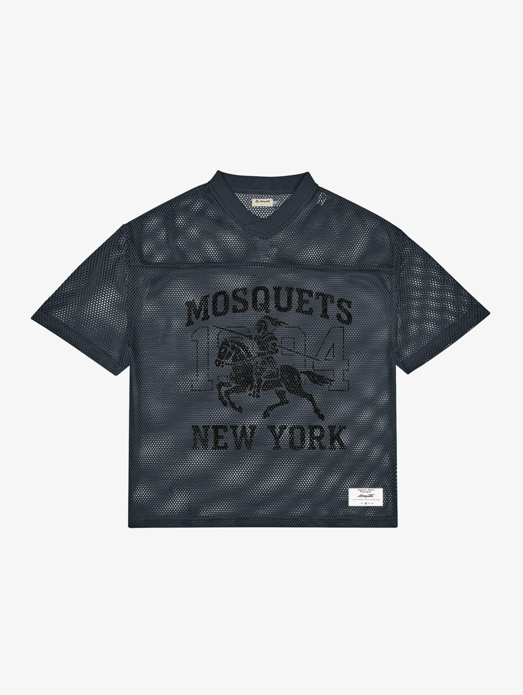 DARK GREY MESH FOOTBALL JERSEY "NY KNIGHT"