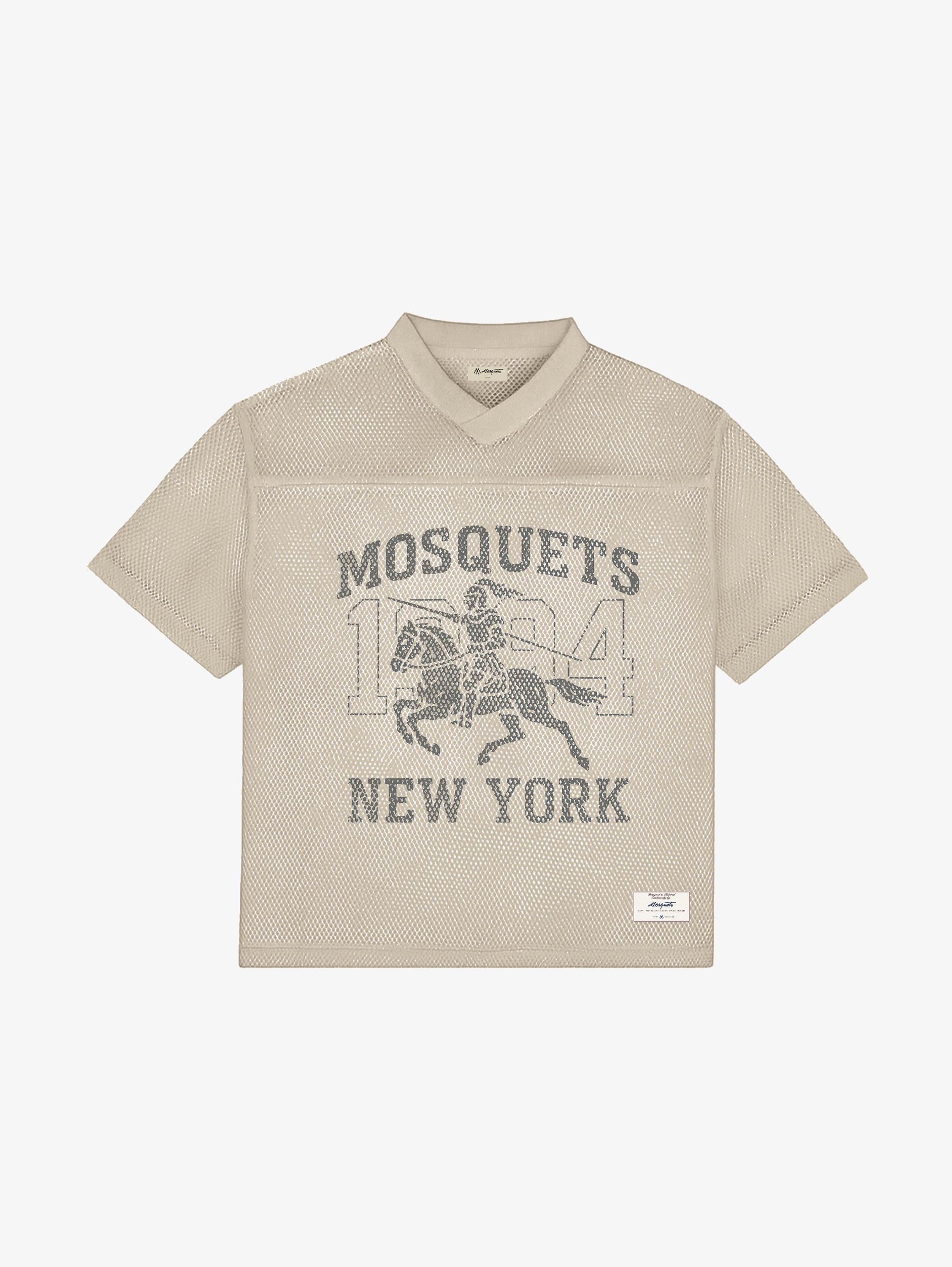 BEIGE MESH FOOTBALL JERSEY 