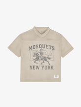 BEIGE MESH FOOTBALL JERSEY "NY KNIGHT"