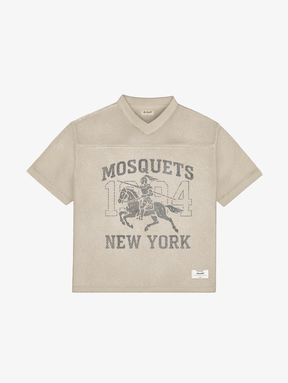 BEIGE MESH FOOTBALL JERSEY "NY KNIGHT"