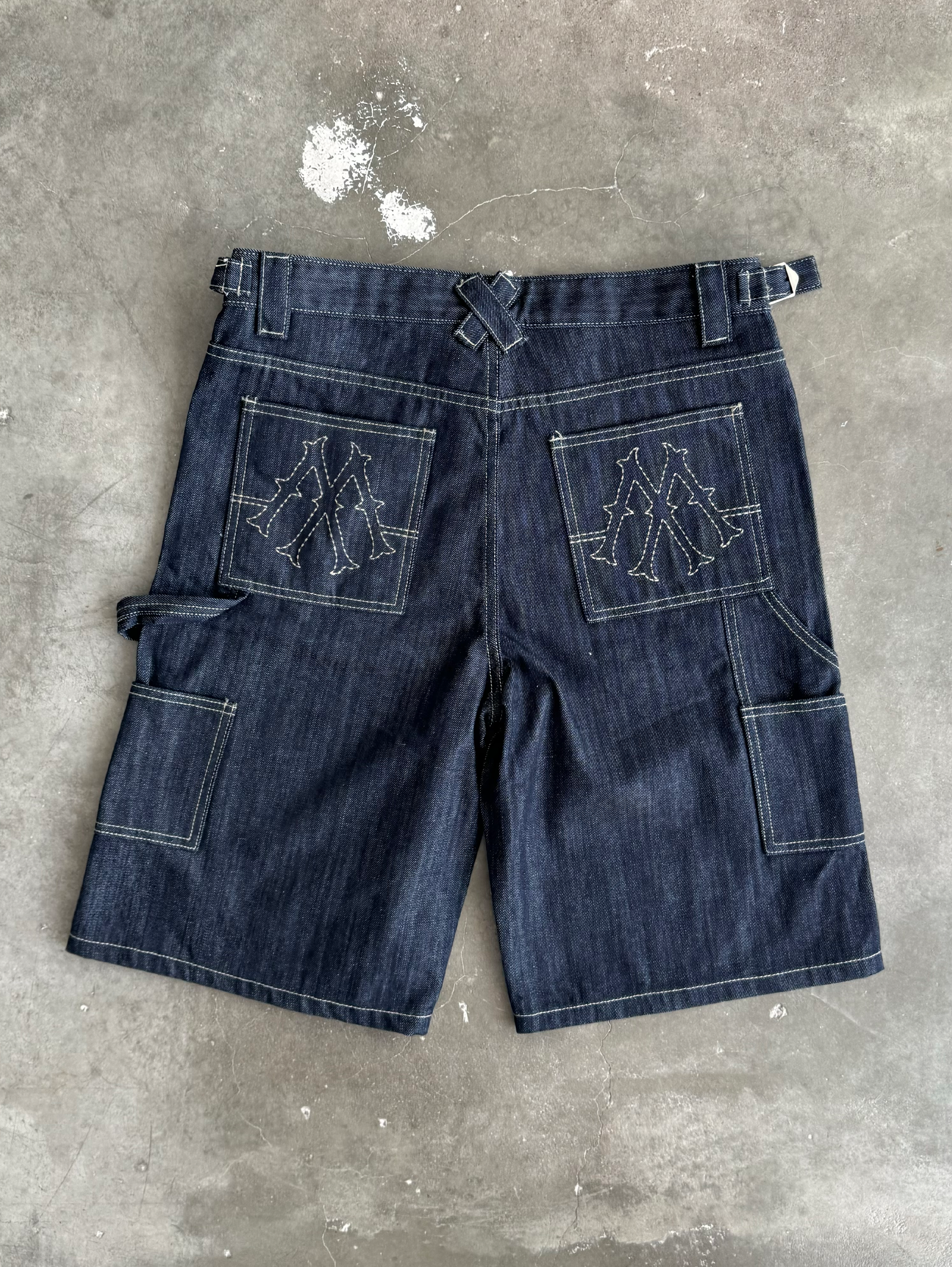 RAW BLUE DENIM JORTS 