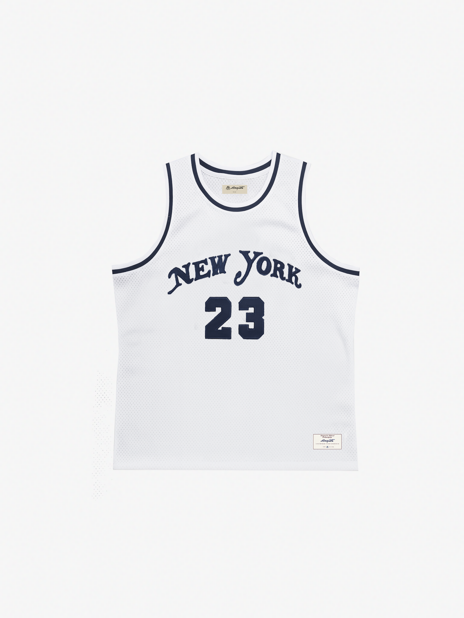 WHITE BASKETBALL JERSEY "NY 23"