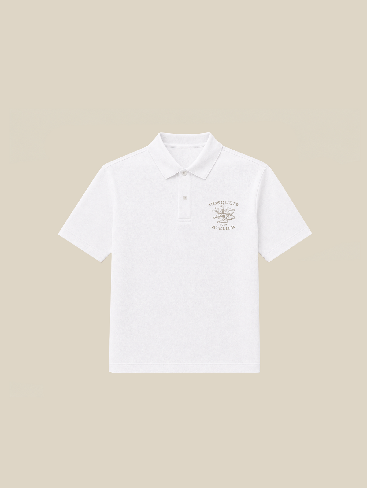 WHITE POLO SHIRT "MOSQUETS"