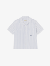 SEERSUCKER BLUE PINSTRIPE SHIRT "M"