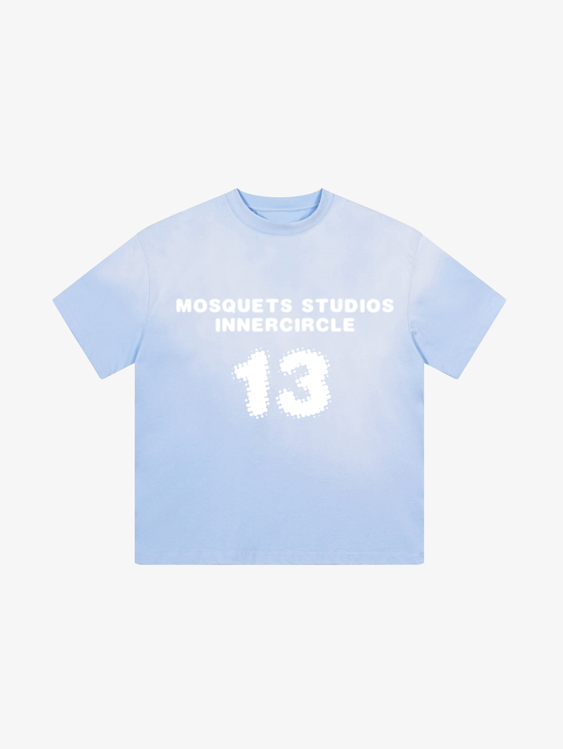 LIGHT BLUE SUNFADED T-SHIRT "INNERCIRCLE"