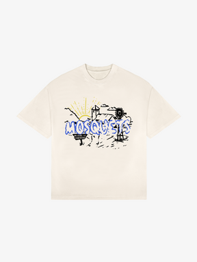 CREAM WHITE T-SHIRT "WINDMILL"