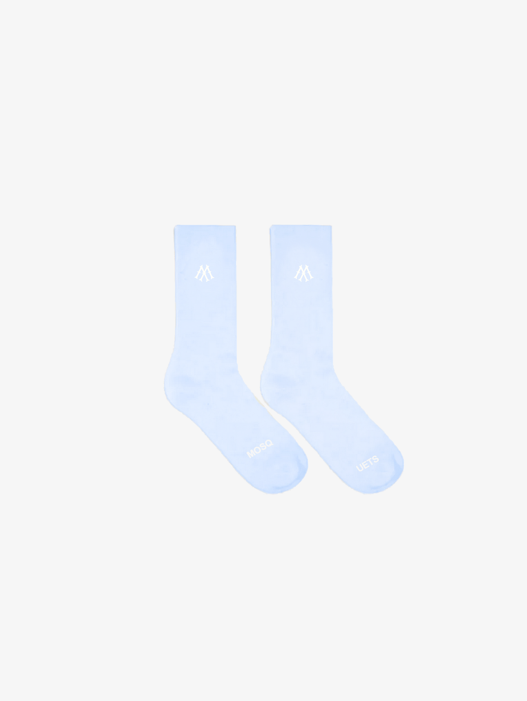 SOCKS LIGHT BLUE  "SMALL WHITE LOGO"