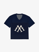 BLUE KNIT FOOTBALL JERSEY "M"