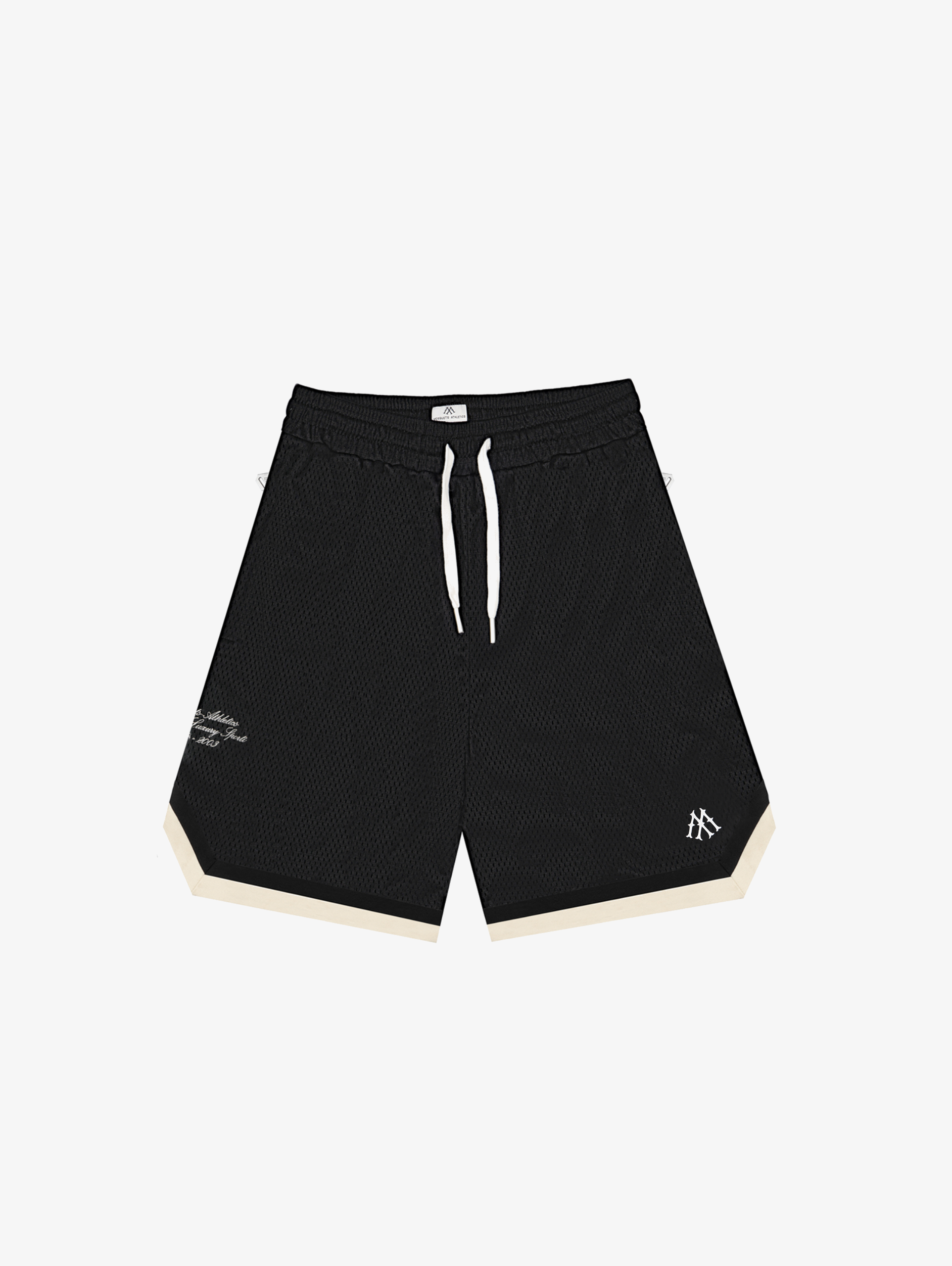 BLACK BASKETBALL MESH SHORTS 