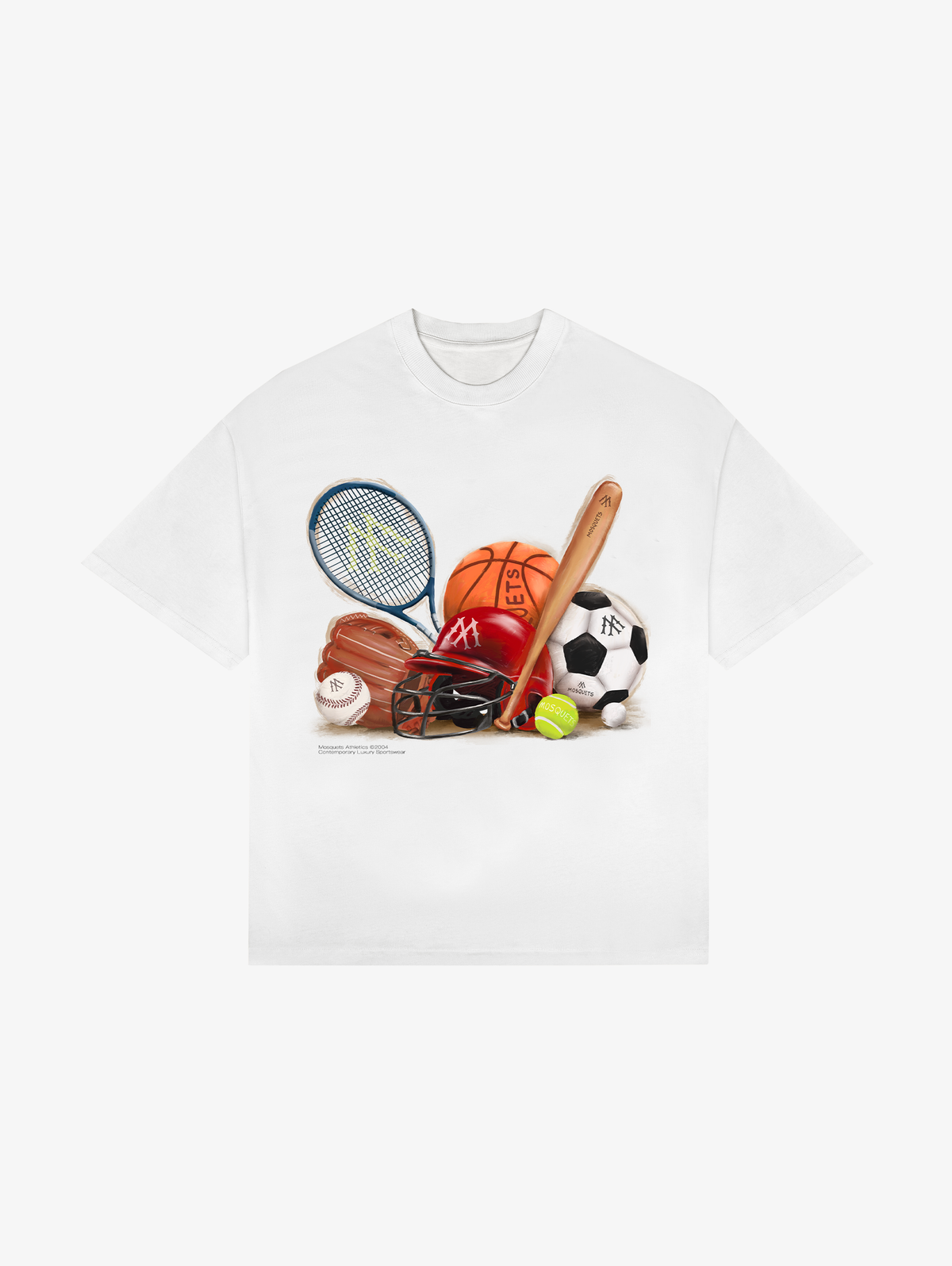 WHITE T-SHIRT "SPORTING GOODS"