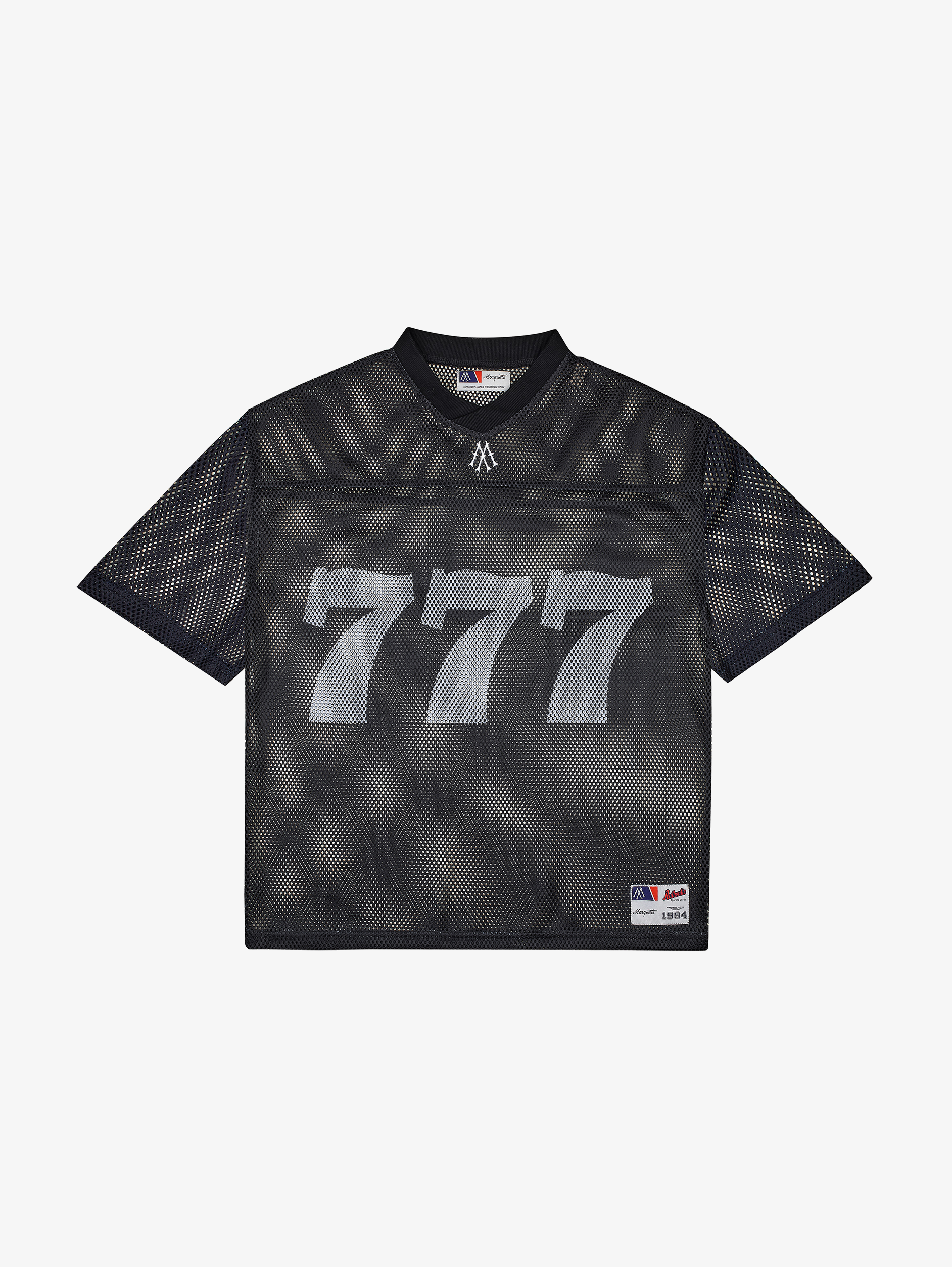 BLACK MESH FOOTBALL JERSEY 