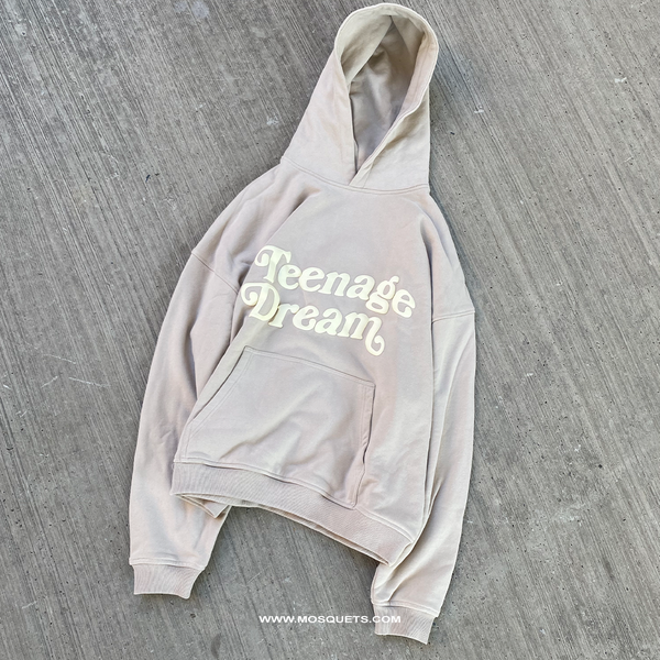 TAUPE HOODED "TEENAGE DREAM" - Mosquets