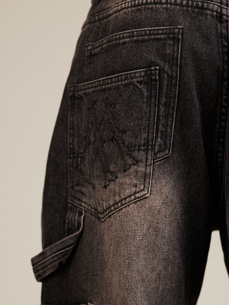 BLACK WASHED DENIM "V1"