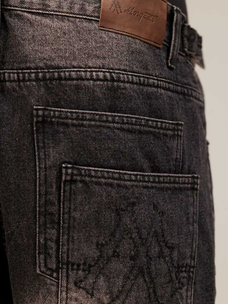 BLACK WASHED DENIM "V1"