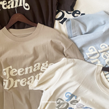 CREAM WHITE T-SHIRT "TEENAGE DREAM" - Mosquets