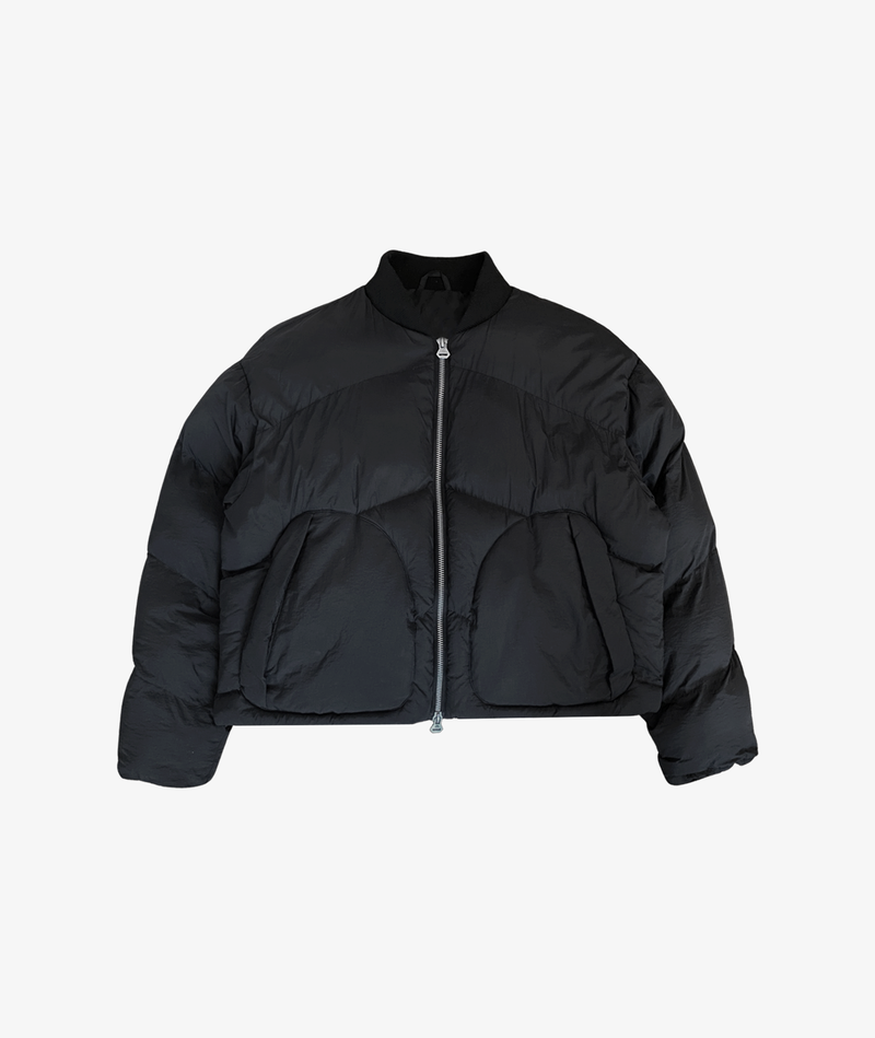BLACK BOMBER PUFFER JACKET - Mosquets