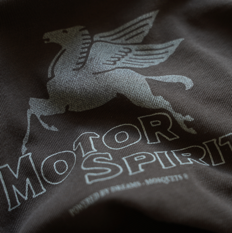BROWN T-SHIRT "MOTOR SPIRITS" - Mosquets