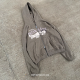 LIGHT BROWN ZIP HOODED "MOSQUETS" - Mosquets